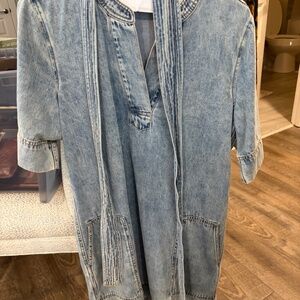 Demin Distressed Dress RAILS